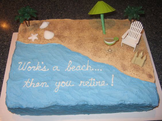 Beach Retirement Cake Ideas