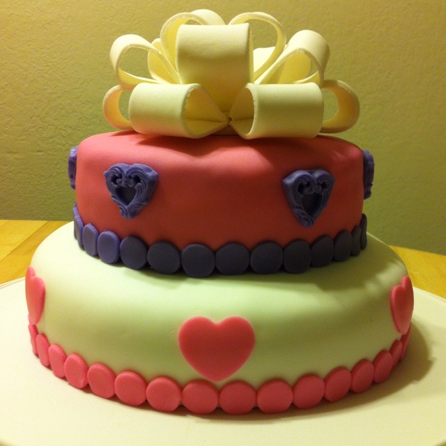 Beautiful Fondant Birthday Cake