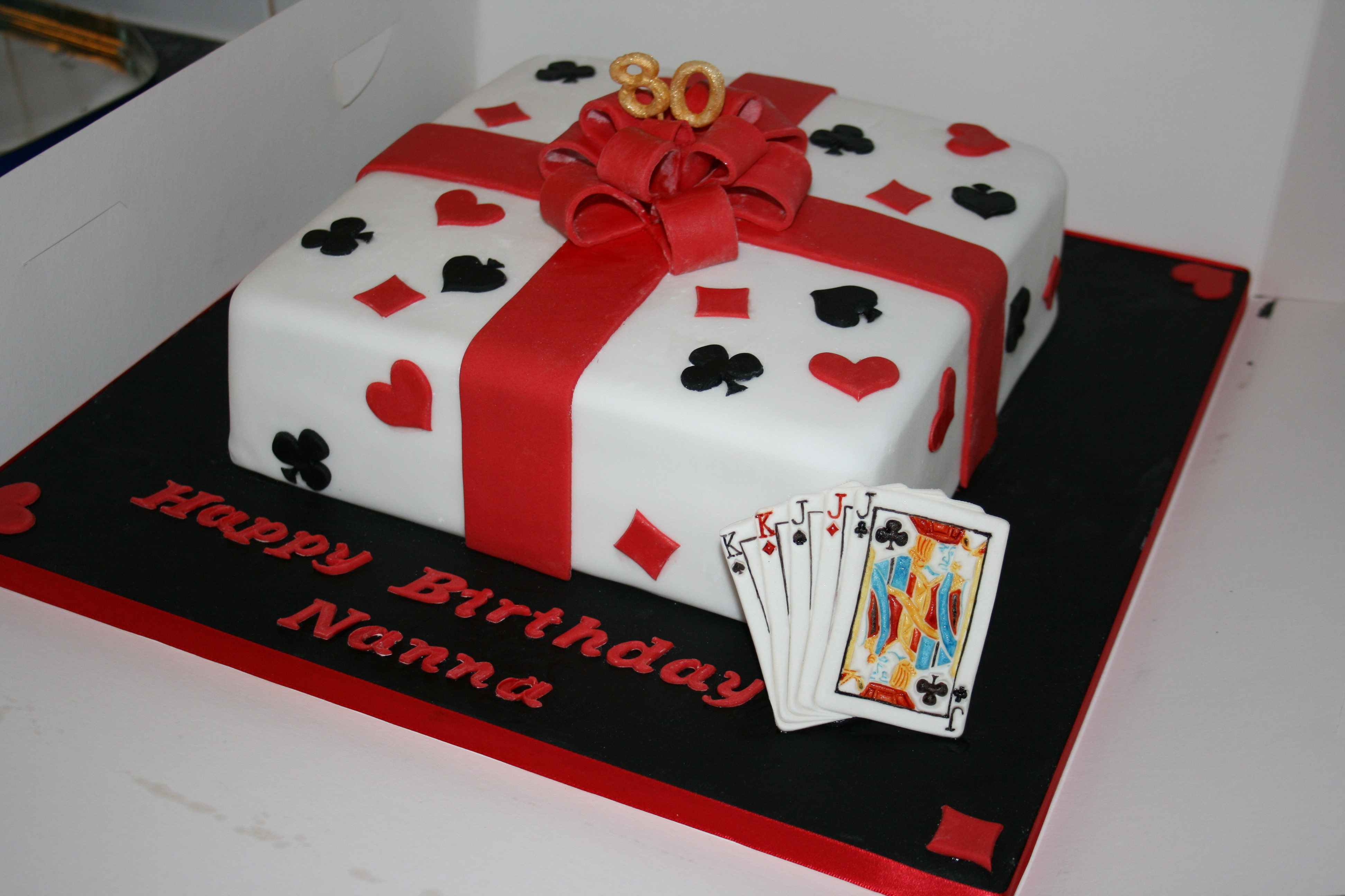 Birthday Cake with Playing Cards