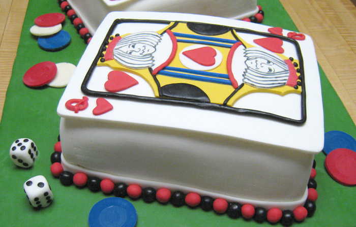 Birthday Cake with Playing Cards