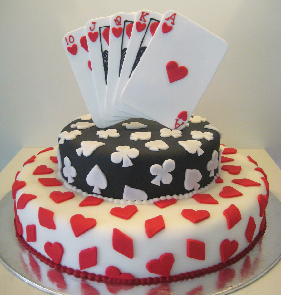 Birthday Cake with Playing Cards