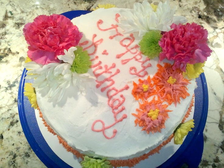 Birthday Cakes with Real Flowers