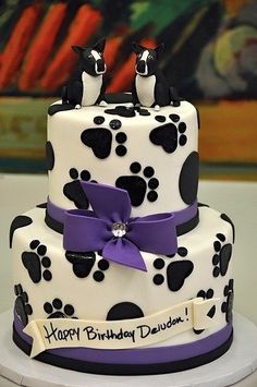 Boston Terrier Cake