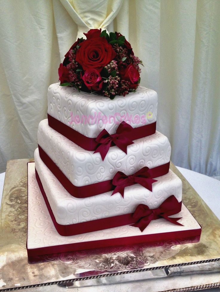 Quinceanera Cakes Burgundy