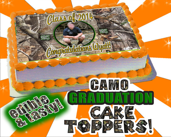 Camo Graduation Cake