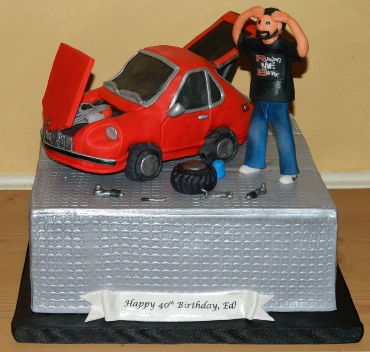 Car Mechanic Birthday Cake