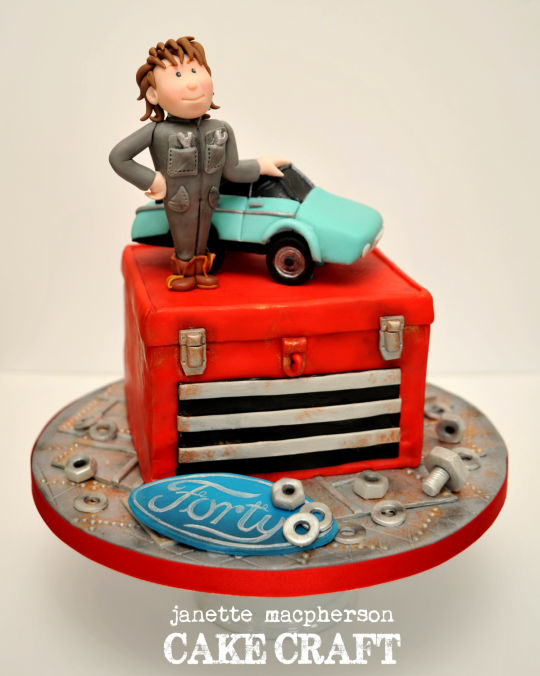 Car Mechanic Birthday Cake