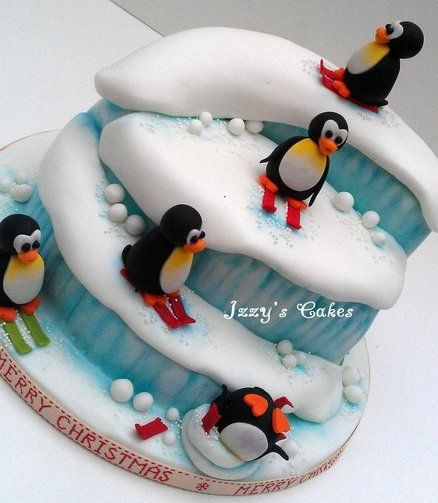 Christmas Penguin Cake