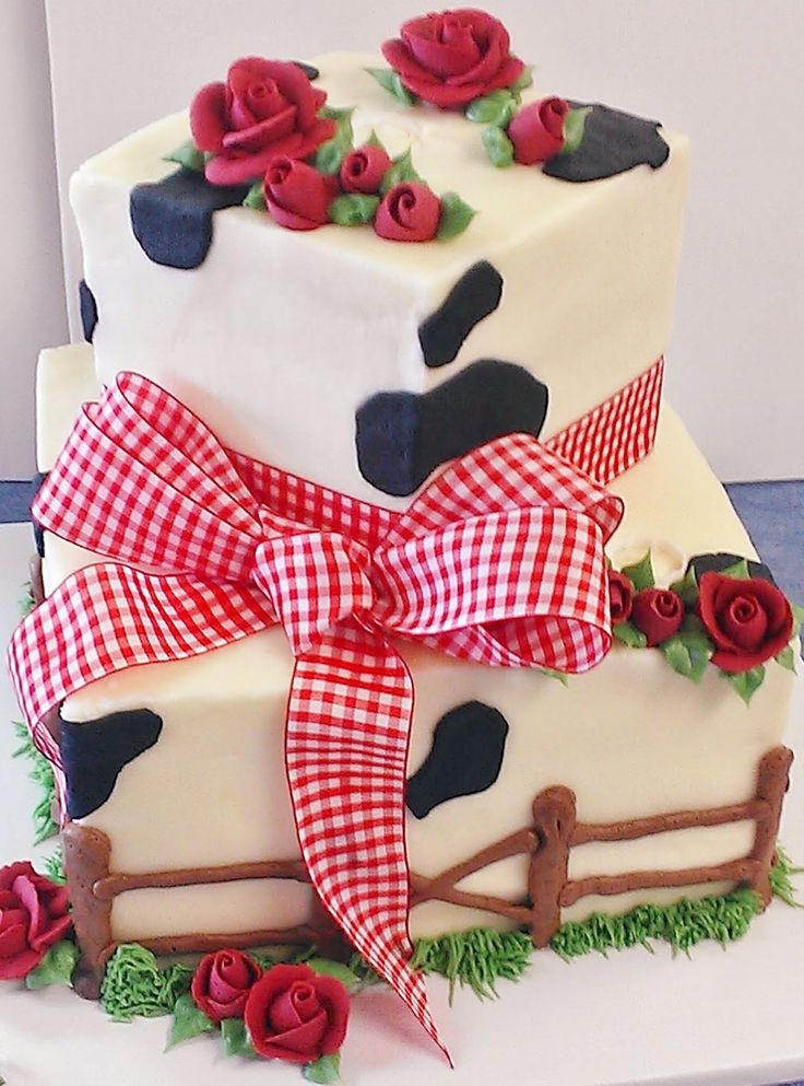 Country Themed Wedding Cake