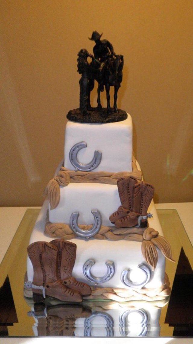 11 Simple Western Wedding Cakes Photo Country Wedding Cake Idea