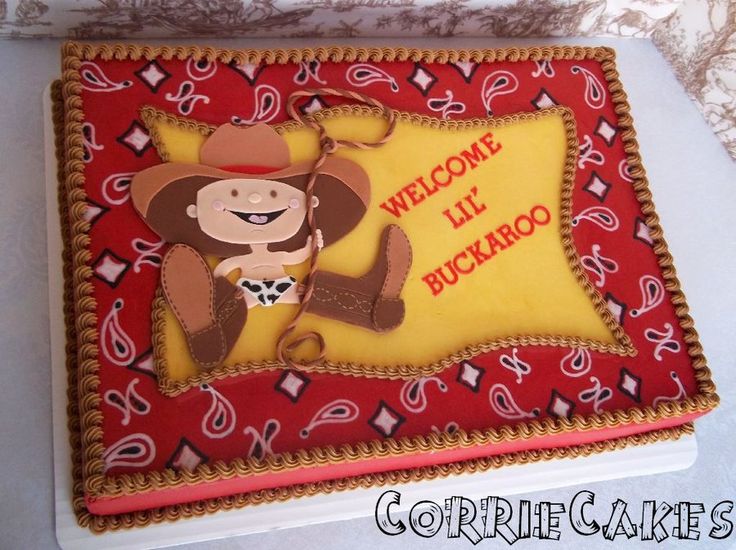 Cowboy Baby Shower Cake