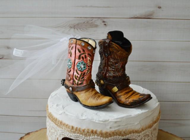 Cowboy Boot Wedding Cake Topper