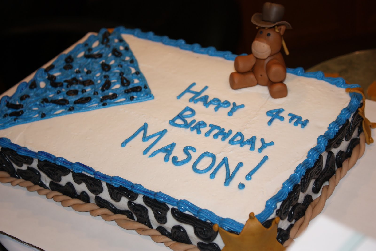 Cowboy-Themed Sheet Cake