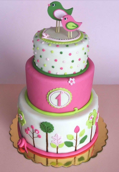 11 Photos of Pink And Green Birthday Cakes For Girls