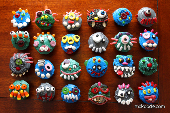 Cute Monster Cupcakes Idea