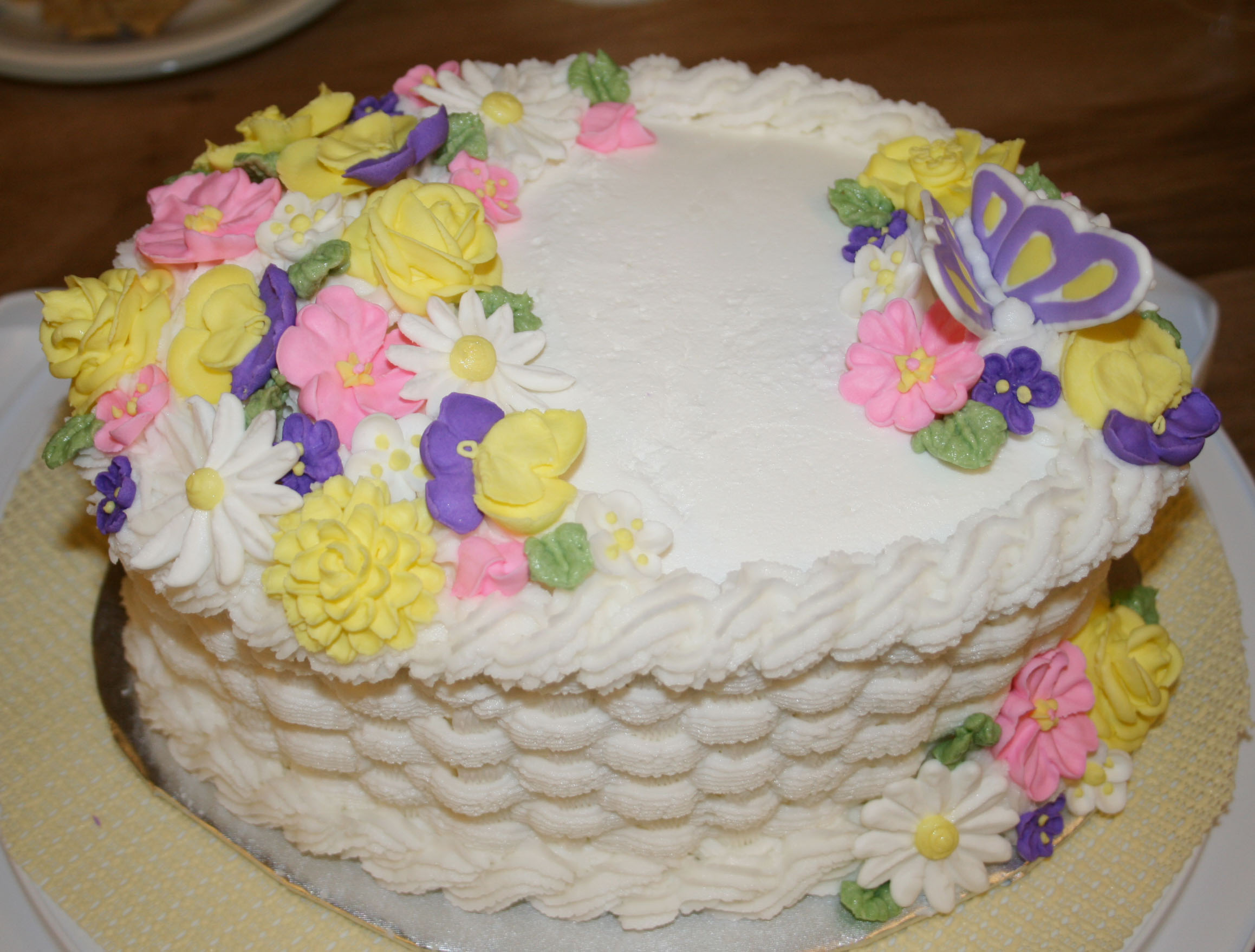 Decorating Cake with Flowers