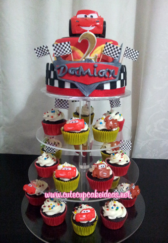 Disney Cars Cupcake Cake