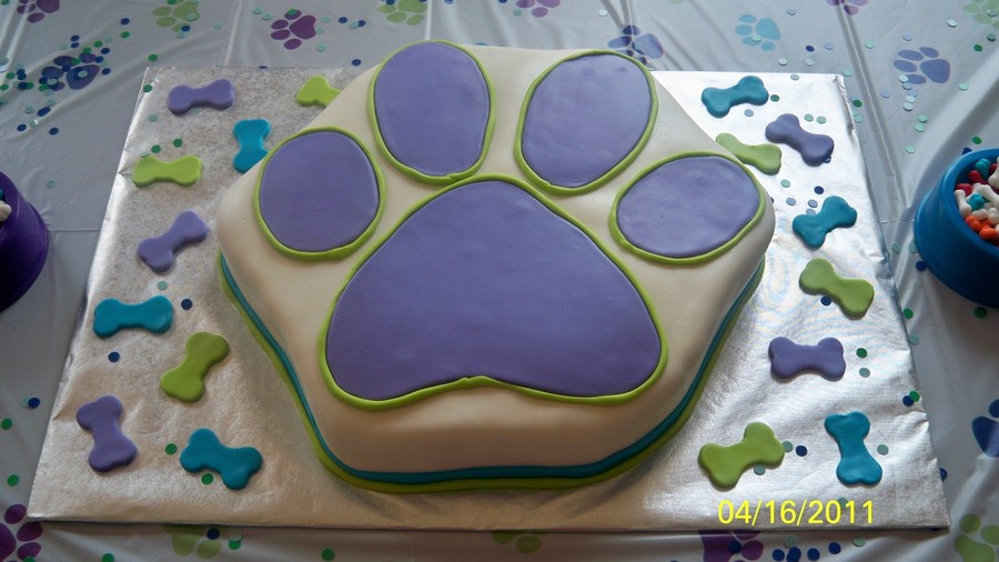 9 Photos of Dog Print Cakes