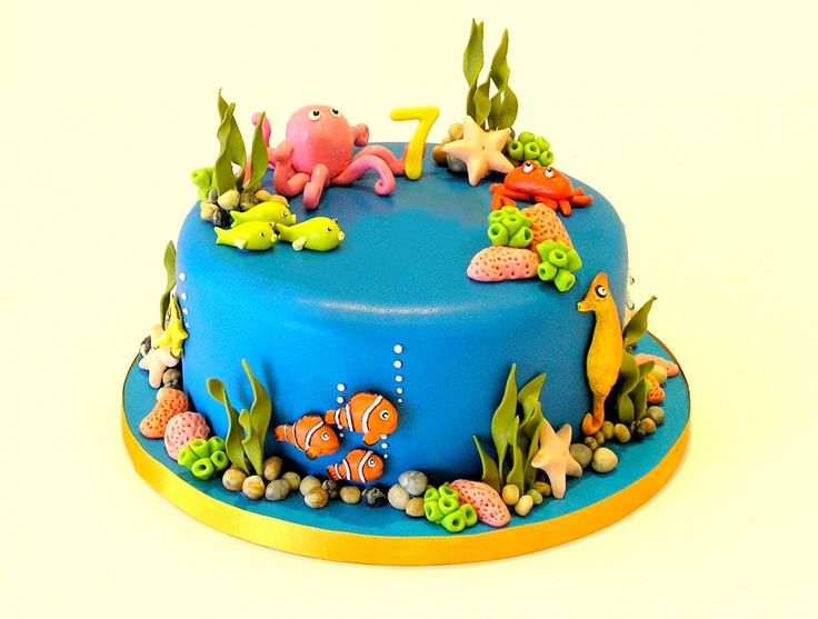 Fish Aquarium Birthday Cake