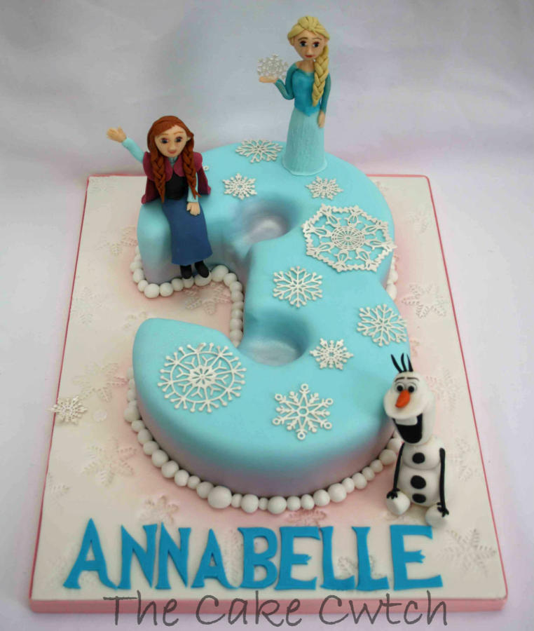 Frozen Number 4 Cake