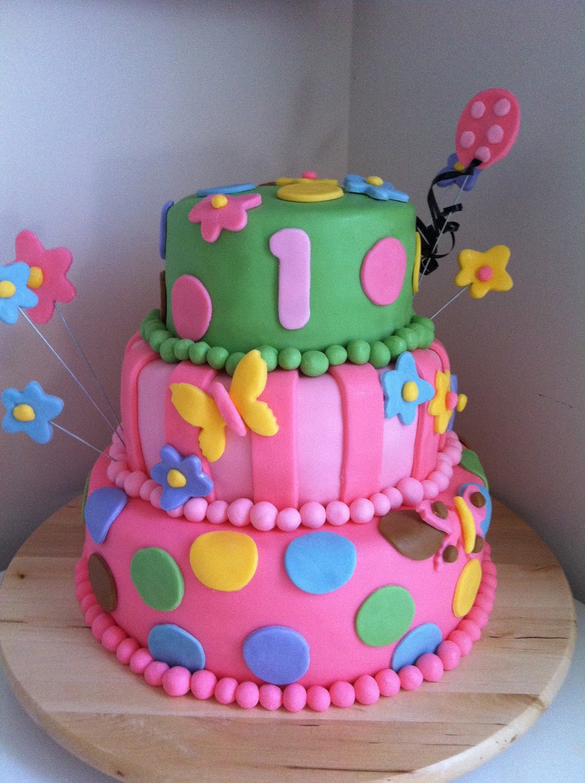 Girls 1st Birthday Cake