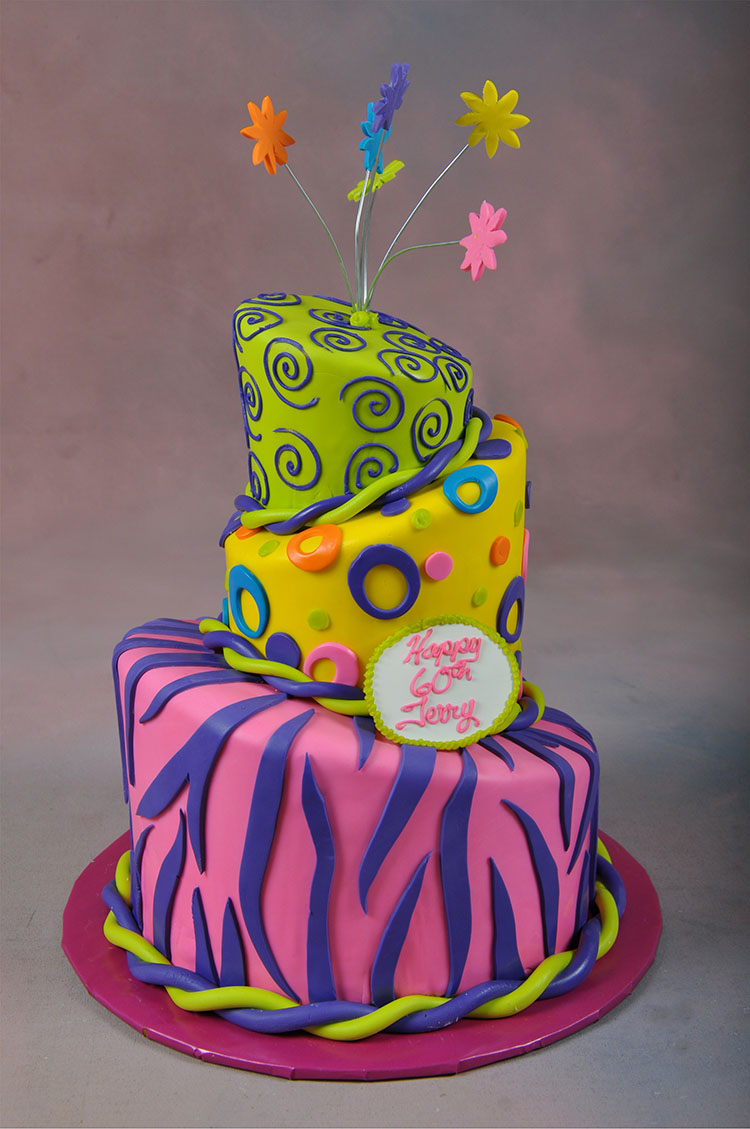 Girls Topsy Turvy Birthday Cake