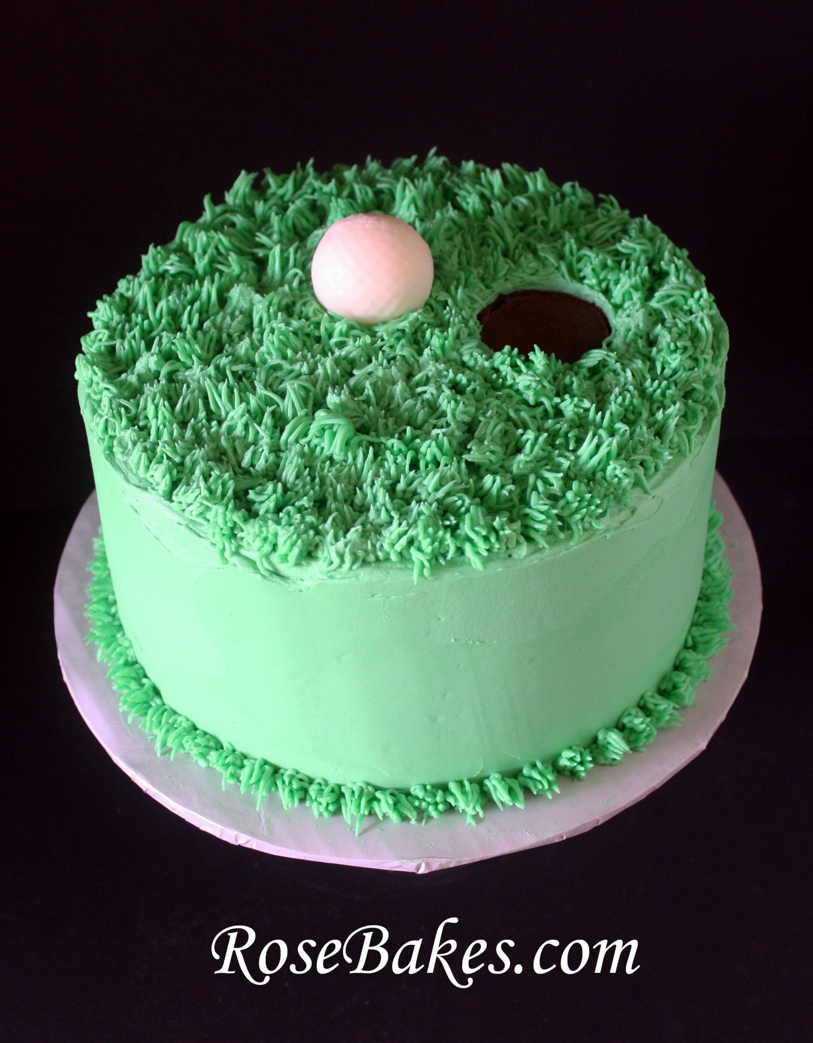 Golf Birthday Cake Green