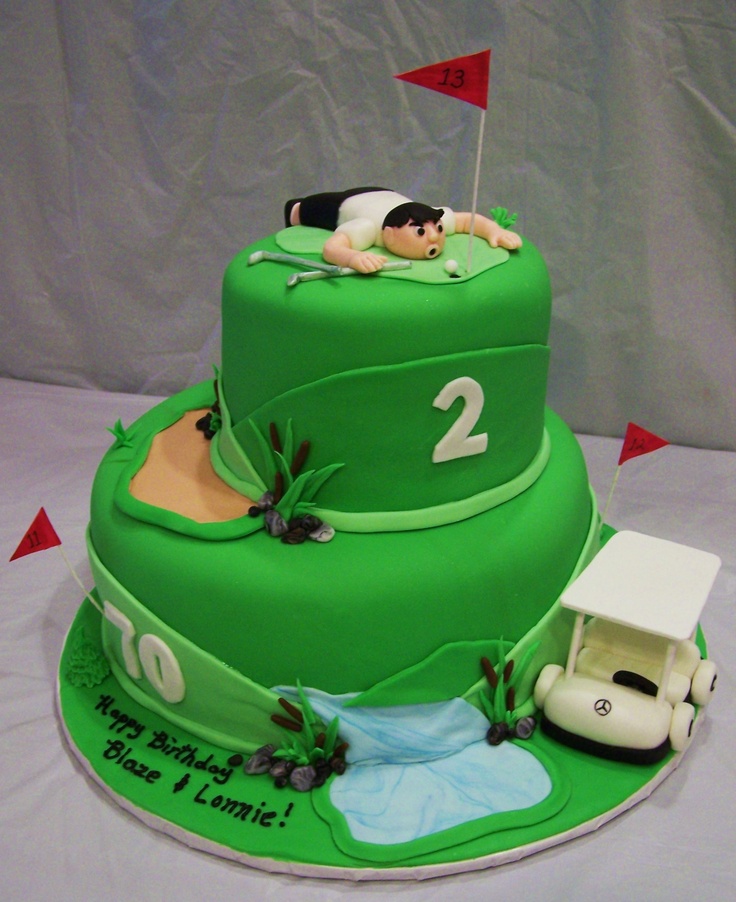 Golf Themed Birthday Cake