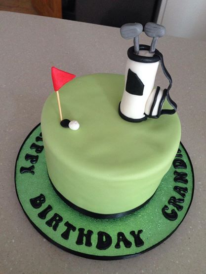 Golf Themed Birthday Cake