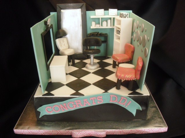 Hair Salon Birthday Cake