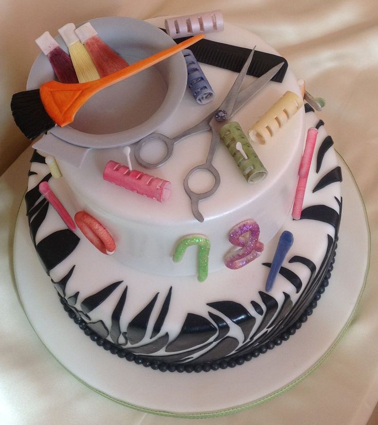 Hair Stylist Happy Birthday Cake