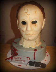 Halloween Michael Myers Birthday Cake