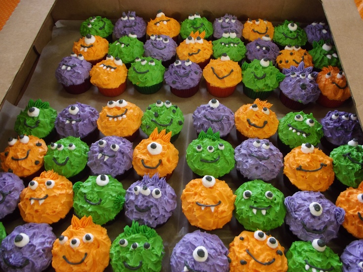 Halloween Monster Cupcakes