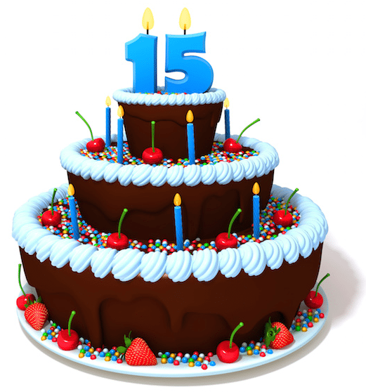 Happy 15 Birthday Cake