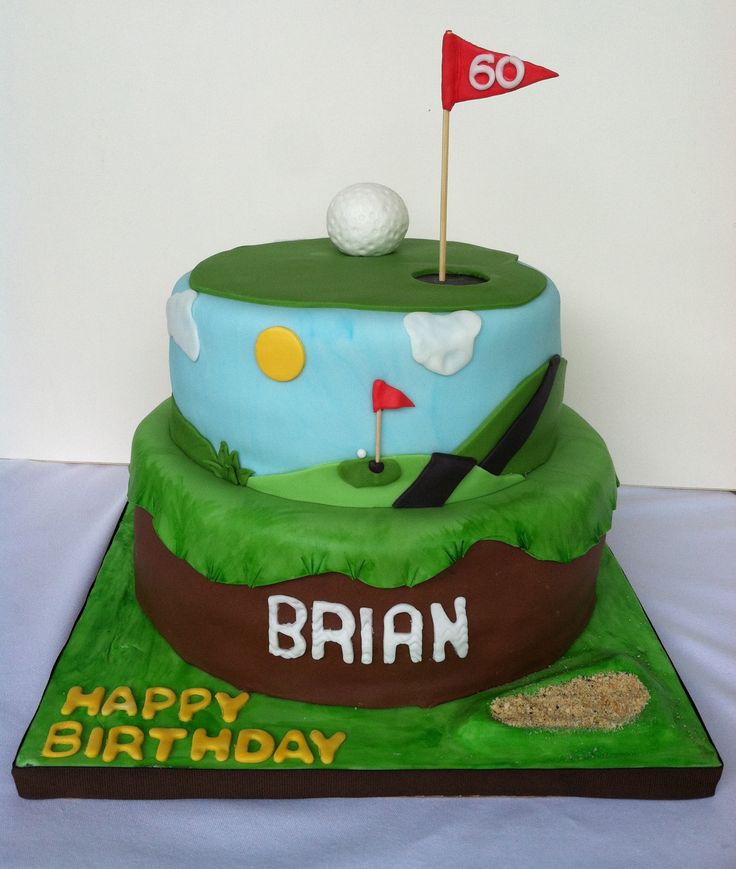 Happy Birthday Golf Theme Cake