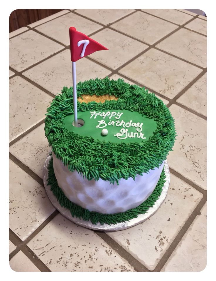 Happy Birthday Golf Theme Cake