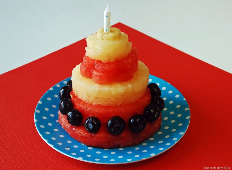 Healthy Fruit Birthday Cake