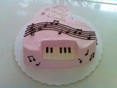 Heart Shaped Piano Cake