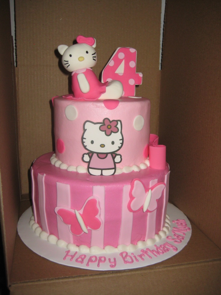 10 Photos of Hello Kitty Tiered Birthday Cakes