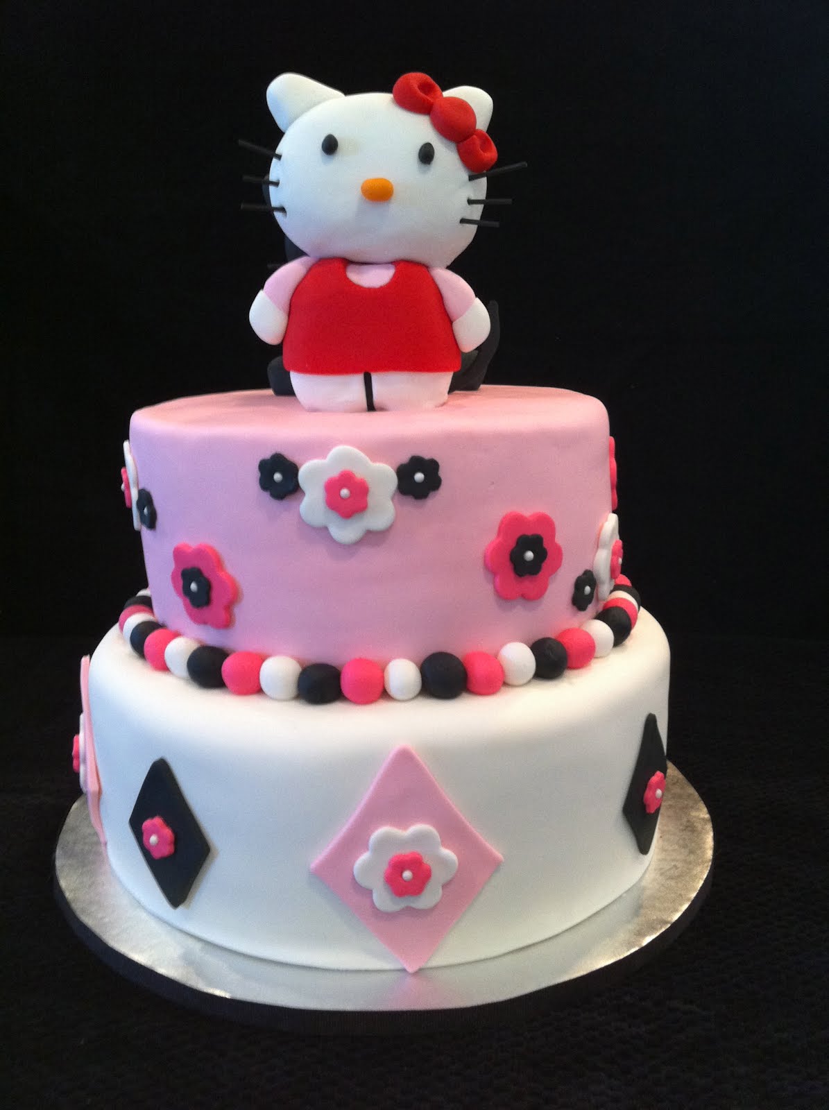 Hello Kitty Tiered Birthday Cake