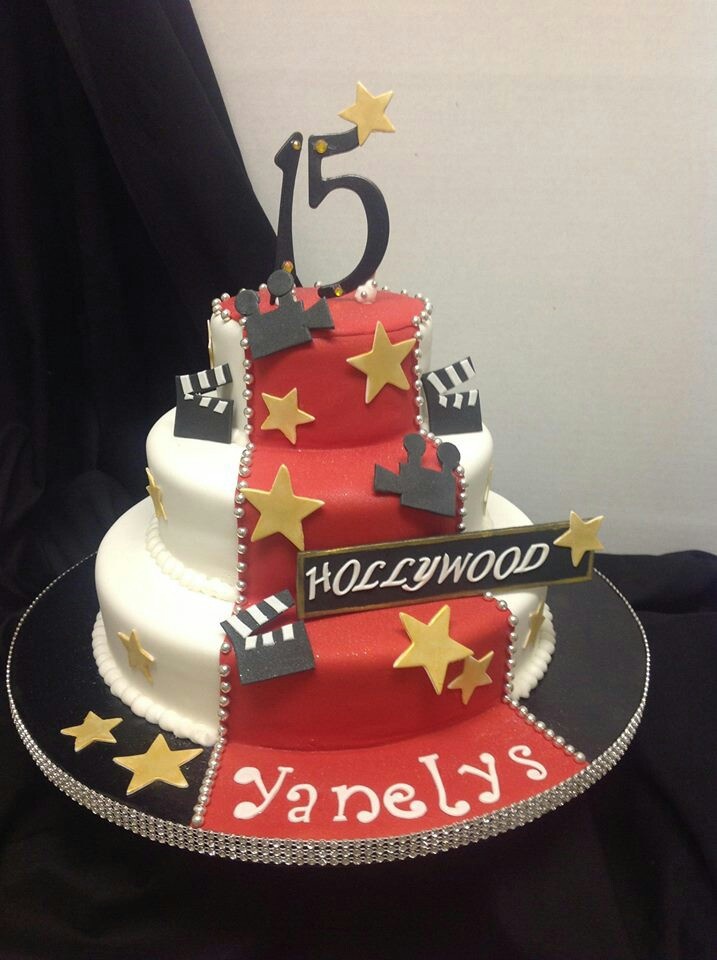 Hollywood Theme Birthday Cake