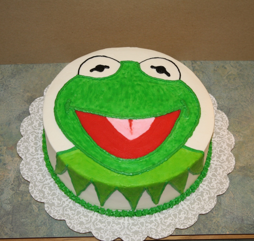 Kermit Frog Birthday Cake