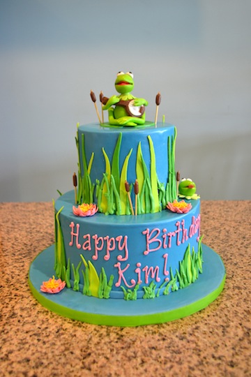 Kermit the Frog Birthday Cake