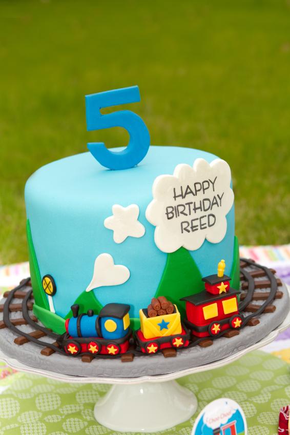 Kids Train Birthday Cake