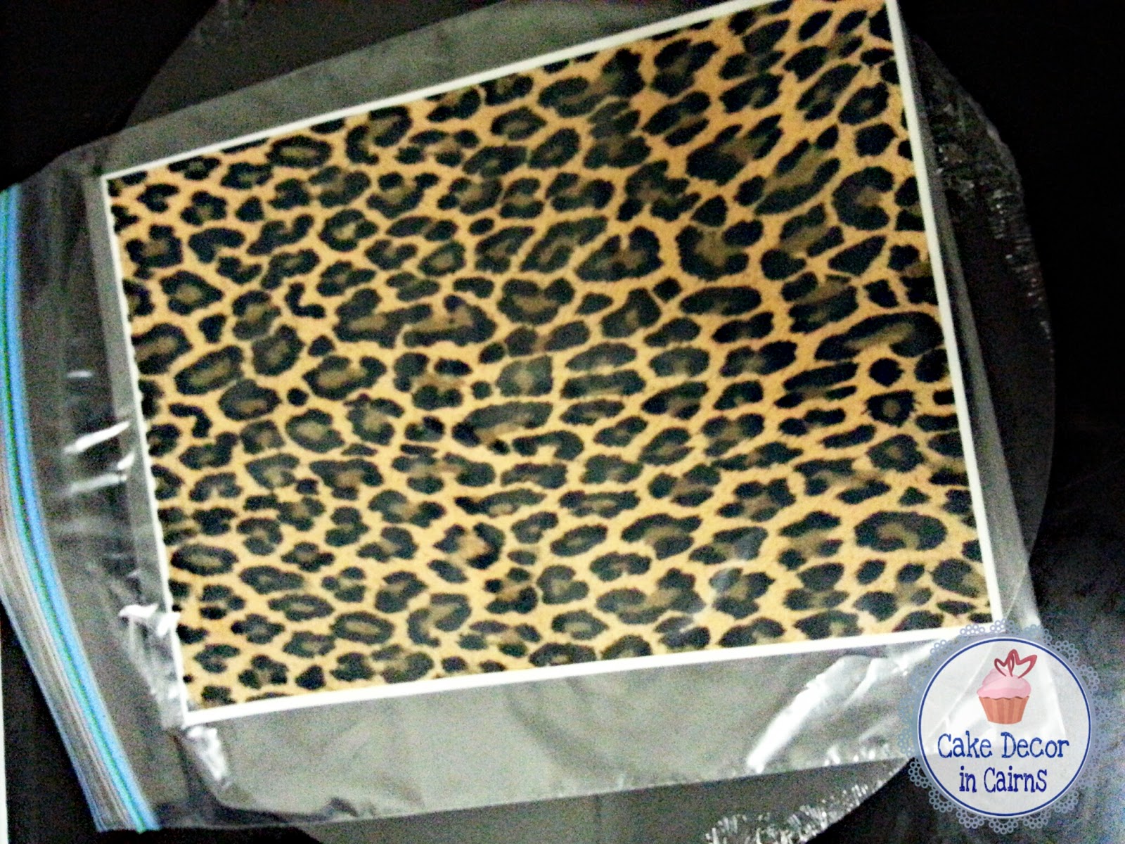 Leopard Print Sheet Cake