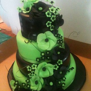 Lime Green Birthday Cake