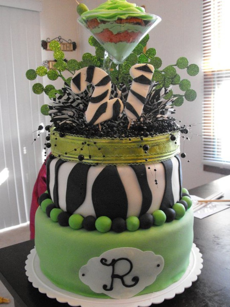 Lime Green Birthday Cake