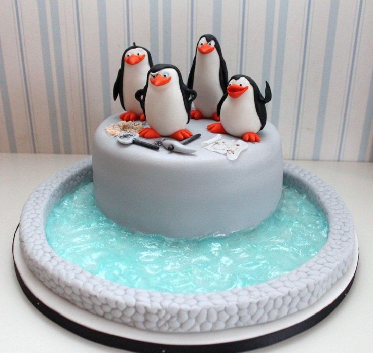 Madagascar Penguin Birthday Cake