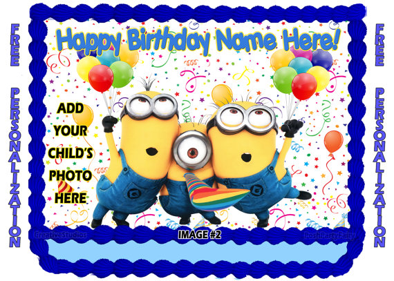 Minion Birthday Sheet Cake