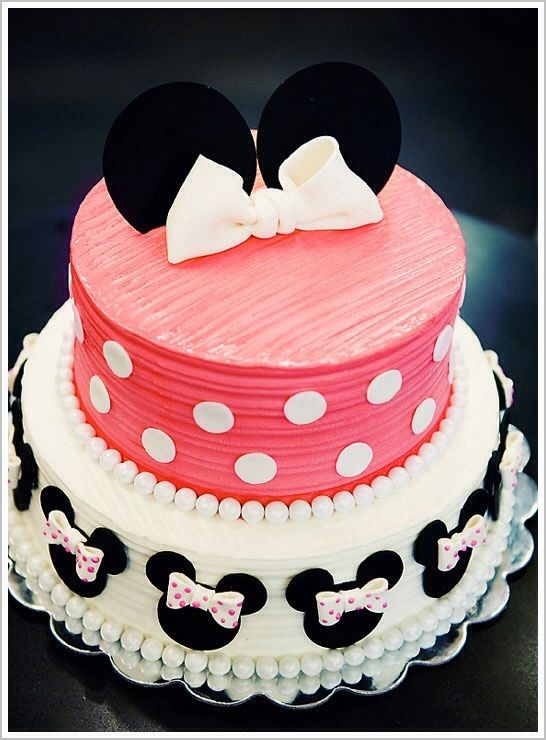 11 Photos of Minnie Mouse Themed Birthday Cakes